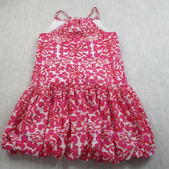 DKNY Shift Dress Girls XL Pink Floral Para Piscina Sin Mangas Boat Neck Side Zip - Picture 2 of 11